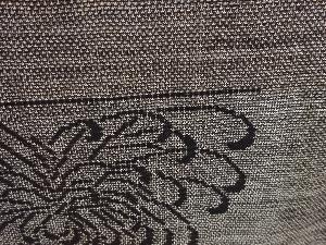 アンティーク　糸菊模様織り出し本場泥大島紬着物(9マルキ)